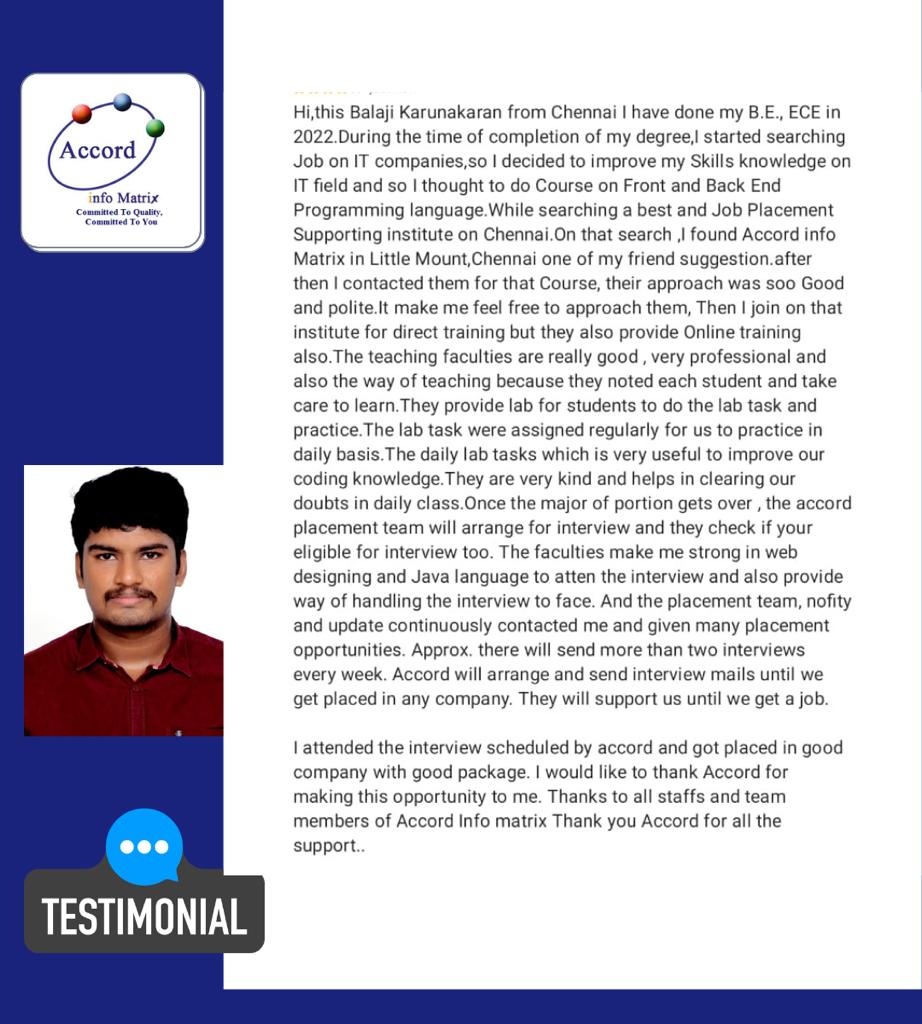 Student Testimonial