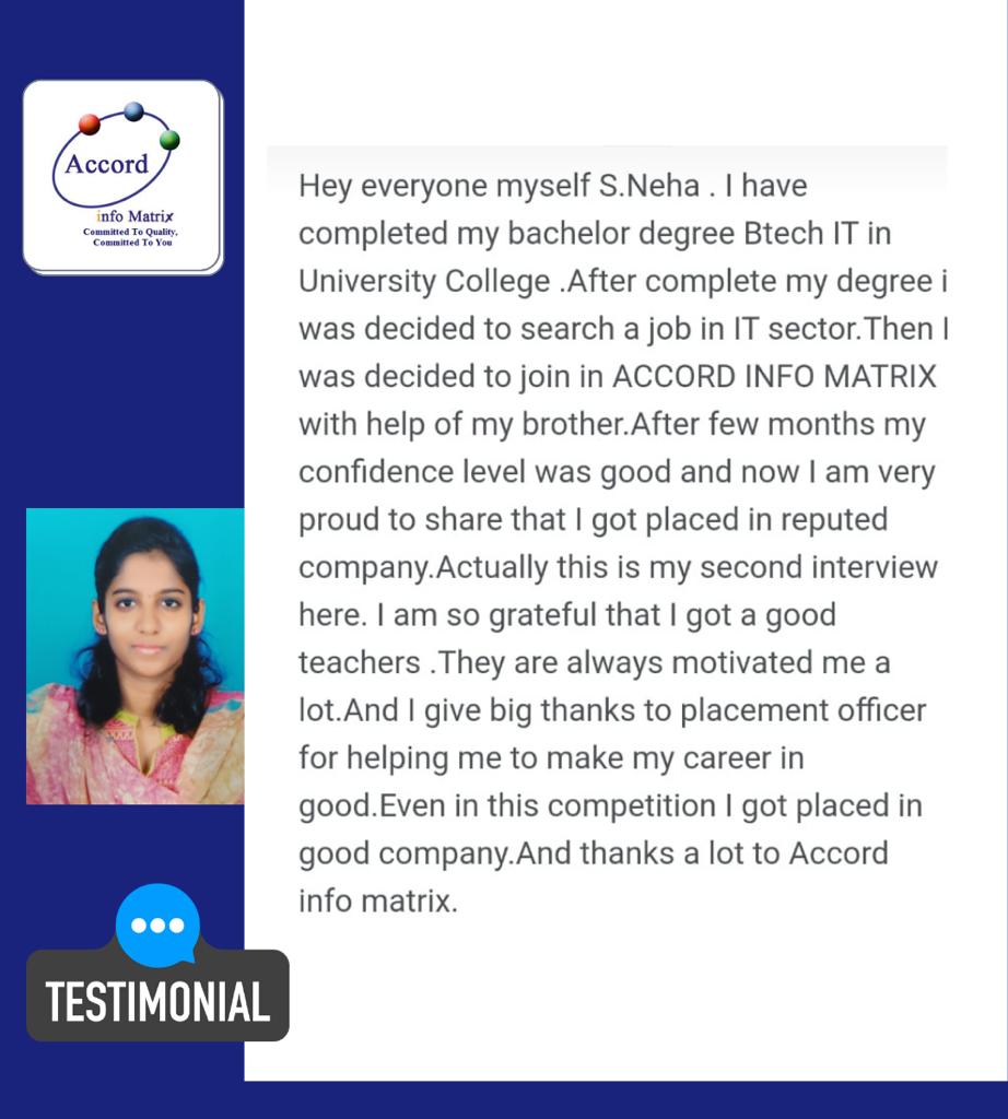 Student Testimonial