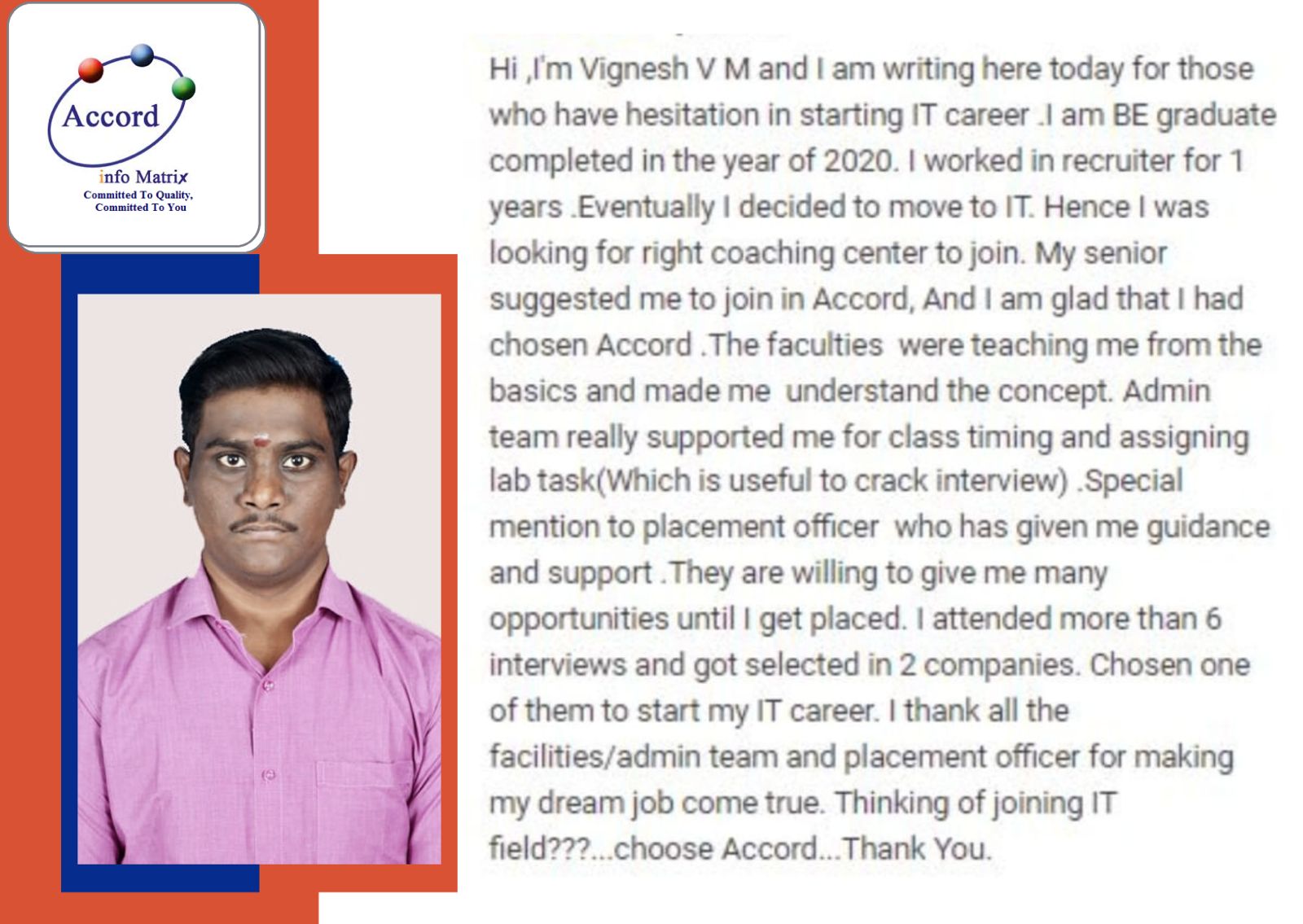 Student Testimonial