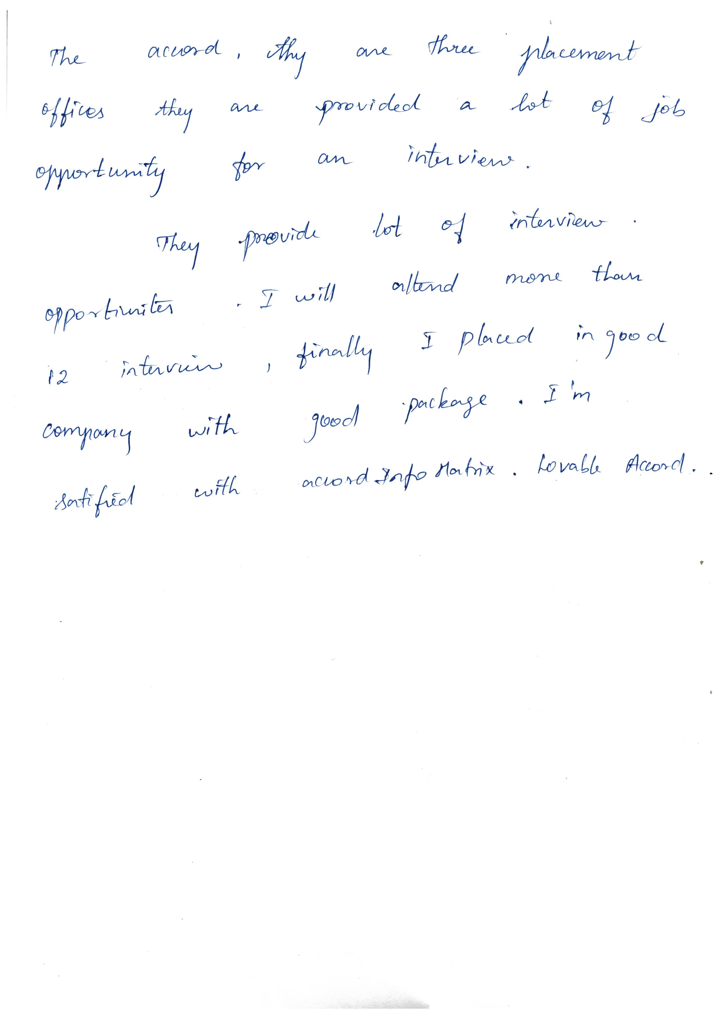 JAVA Student Testimonial