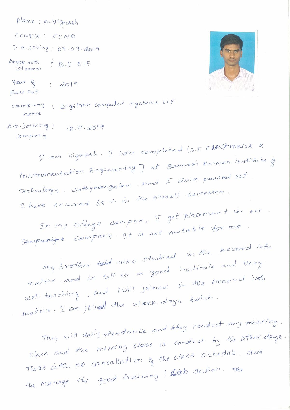 CCNA Student Testimonial