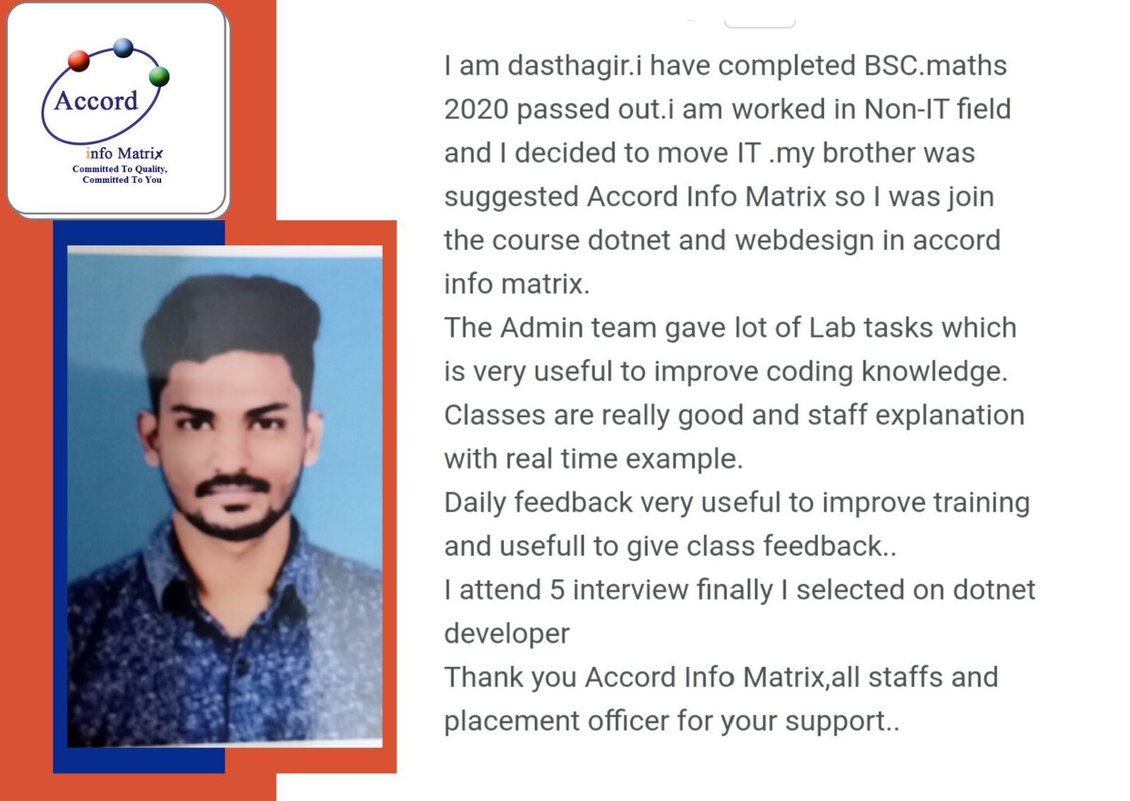 PHP Student Testimonial